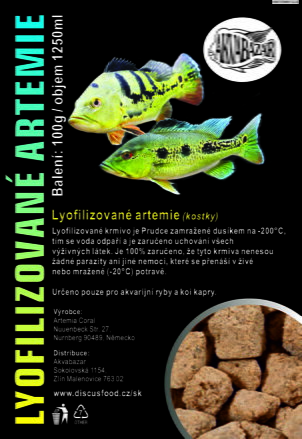 Lyofilizované artemie (kocky) 